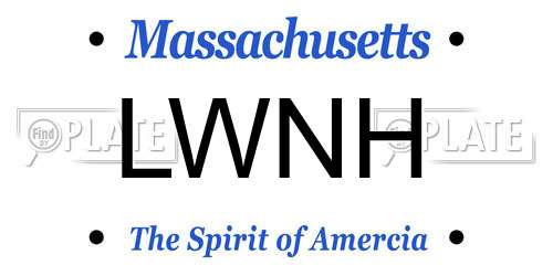 LWNH Massachusetts License Plate