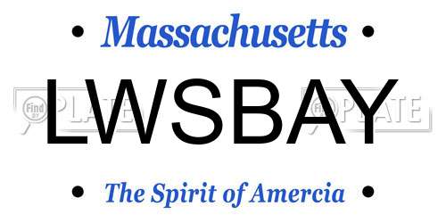 LWSBAY Massachusetts License Plate