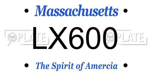 LX600 Massachusetts License Plate