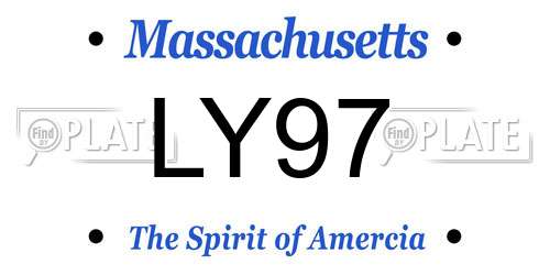 LY97 Massachusetts License Plate