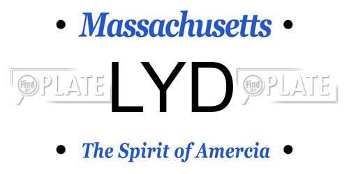 LYD Massachusetts License Plate