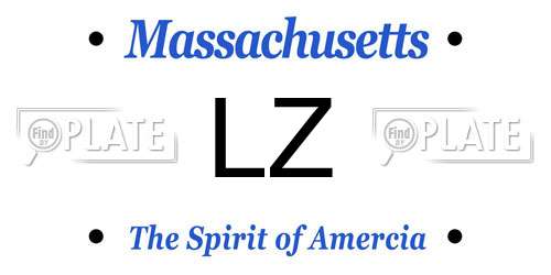 LZ Massachusetts License Plate