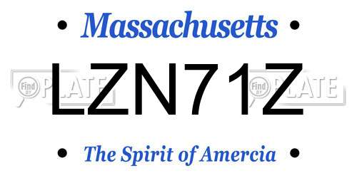 LZN71Z Massachusetts License Plate