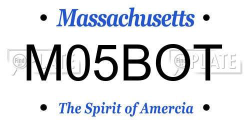 M05BOT Massachusetts License Plate