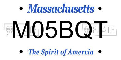 M05BQT Massachusetts License Plate