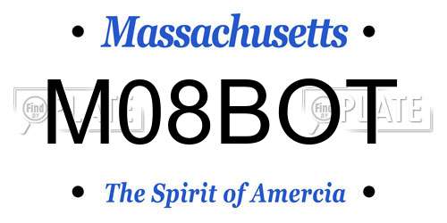 M08BOT Massachusetts License Plate