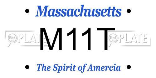 M11T Massachusetts License Plate