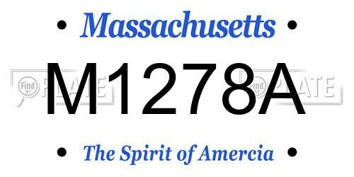 M1278A Massachusetts License Plate