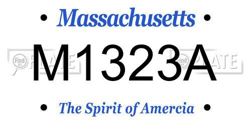 M1323A Massachusetts License Plate
