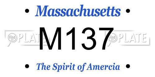 M137 Massachusetts License Plate