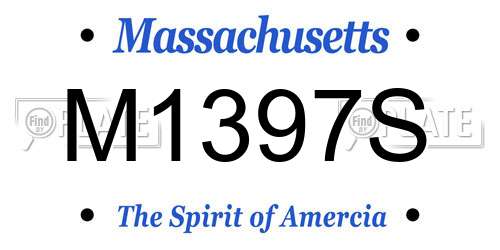 M1397S Massachusetts License Plate