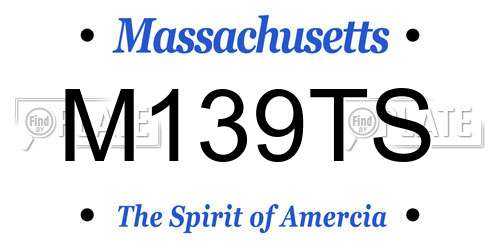 M139TS Massachusetts License Plate