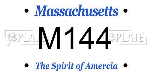 M144 Massachusetts License Plate