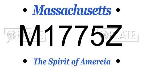 M1775Z Massachusetts License Plate