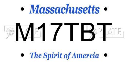 M17TBT Massachusetts License Plate