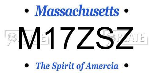 M17ZSZ Massachusetts License Plate
