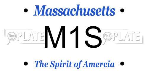 M1S Massachusetts License Plate