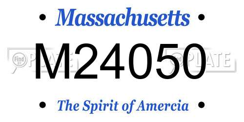 M24050 Massachusetts License Plate