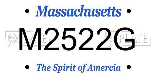 M2522G Massachusetts License Plate