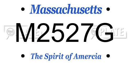 M2527G Massachusetts License Plate