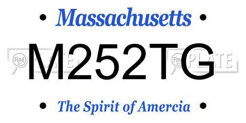 M252TG Massachusetts License Plate