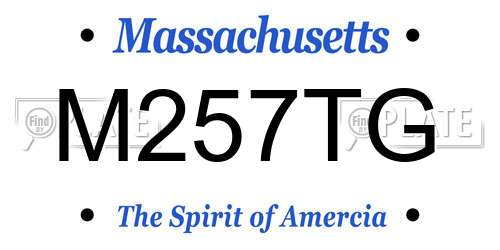 M257TG Massachusetts License Plate