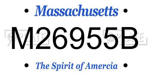 M26955B Massachusetts License Plate