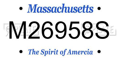 M26958S Massachusetts License Plate
