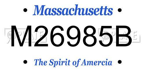 M26985B Massachusetts License Plate