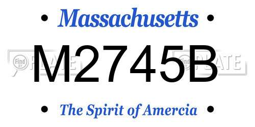 M2745B Massachusetts License Plate