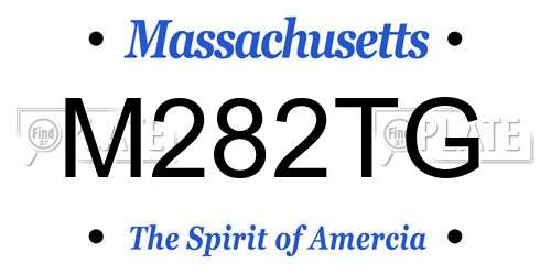M282TG Massachusetts License Plate