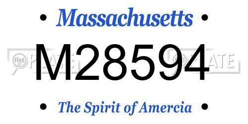 M28594 Massachusetts License Plate