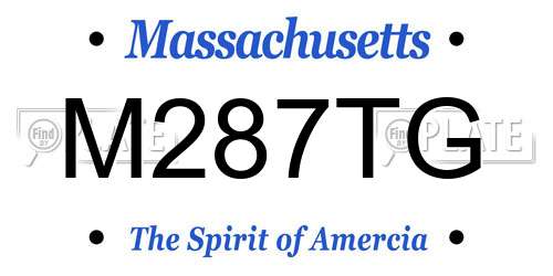 M287TG Massachusetts License Plate