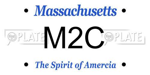 M2C Massachusetts License Plate