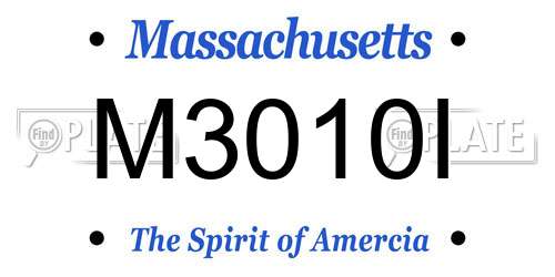 M3010I Massachusetts License Plate