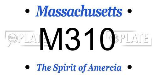 M310 Massachusetts License Plate