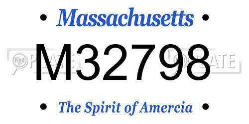 M32798 Massachusetts License Plate