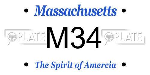 M34 Massachusetts License Plate