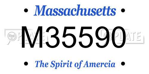 M35590 Massachusetts License Plate
