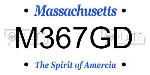 M367GD Massachusetts License Plate