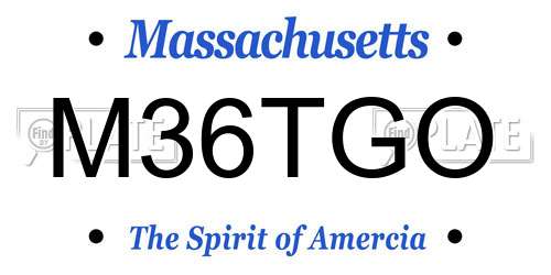 M36TGO Massachusetts License Plate