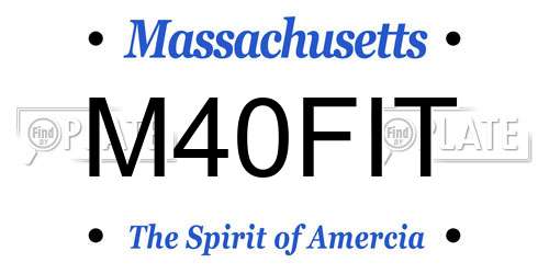 M40FIT Massachusetts License Plate
