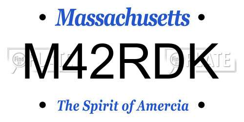 M42RDK Massachusetts License Plate