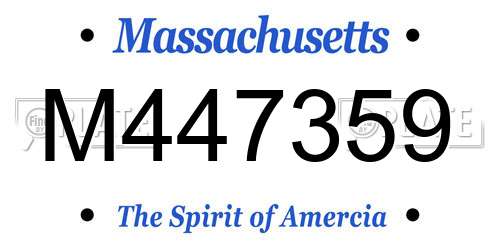 M447359 Massachusetts License Plate