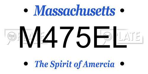 M475EL Massachusetts License Plate