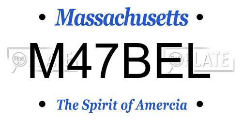 M47BEL Massachusetts License Plate