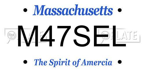 M47SEL Massachusetts License Plate