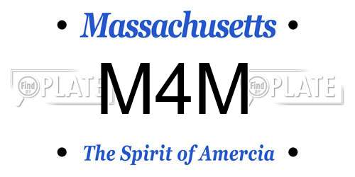 M4M Massachusetts License Plate