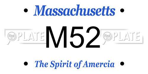 M52 Massachusetts License Plate