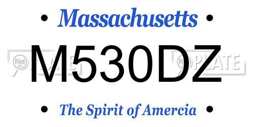 M530DZ Massachusetts License Plate